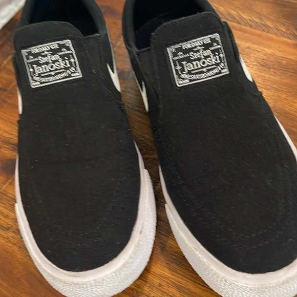 NIKE SB JANOSKI CANVAS SLIP ON SKATEBOARDING SNEAKERS BLACK  sz 5Y = 6.5 WOMENS - Picture 10 of 14